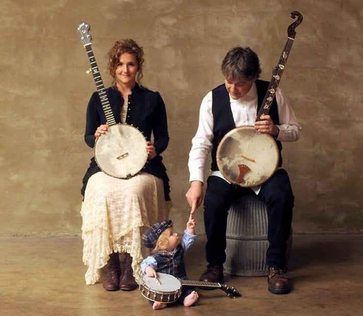 Bela Fleck, Abigail Washburn, and Juno Fleck