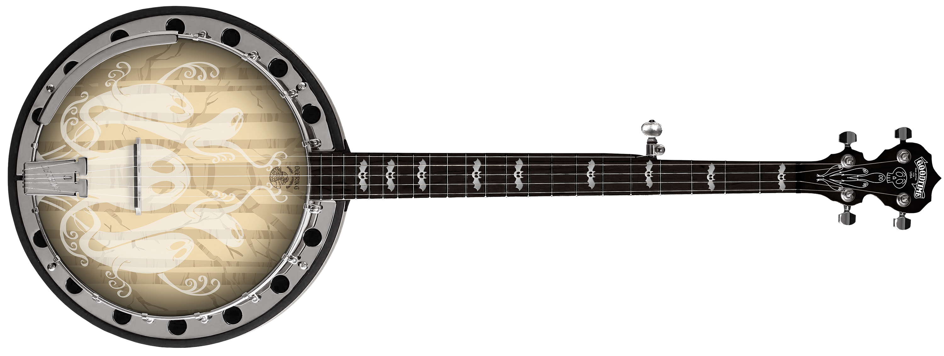 Deering Haunted Banjo 3D Front Mockup