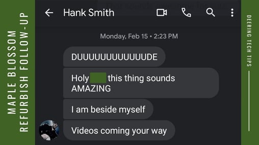 hank smith text message