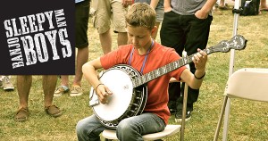 Jonny Mizzone of the Sleepy Man Banjo Boys at the 2012 Newport Folk Festival