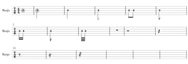 banjo tab note duration