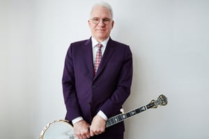 Steve Martin with his Deering Clawgrass Banjo