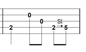 Slide banjo tab example